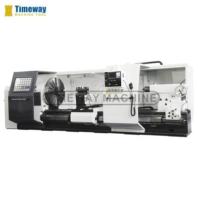 Capacidade de carga de 6000 kg Yantai Flat Bed Metal CNC Lathe com sistema de controlo horizontal