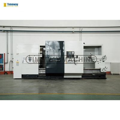 Capacidade de carga de 6000 kg Yantai Flat Bed Metal CNC Lathe com sistema de controlo horizontal