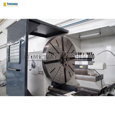 Capacidade de carga de 6000 kg Yantai Flat Bed Metal CNC Lathe com sistema de controlo horizontal