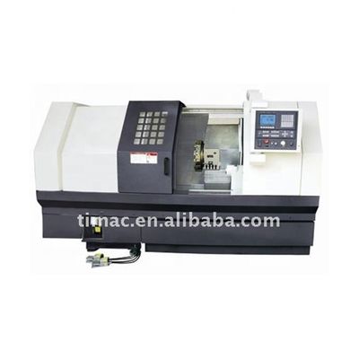 Torno CNC de função completa com 8 estações de postes de ferramentas e características avançadas Tipo de cama inclinada