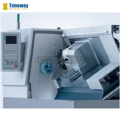 Capacidade de usinagem de trabalho médio Máquina de torno CNC de tipo inclinado com nariz de fuso A2-5