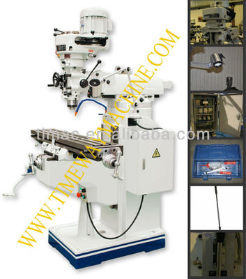 Máquina de fresagem de torre vertical M330A com R8 Spindle Taper e 330x1370 tamanho da mesa