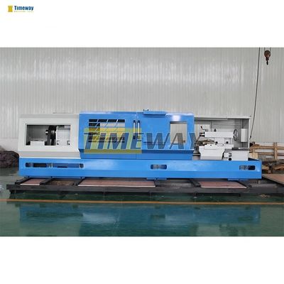 Máquina de torneamento de torno CNC de 2 eixos horizontal de cama plana para torneamento de alta precisão