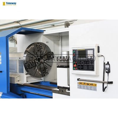 V4 Post ferramenta CNC Torno horizontal de trabalho pesado 13500KG para usinagem de alta precisão