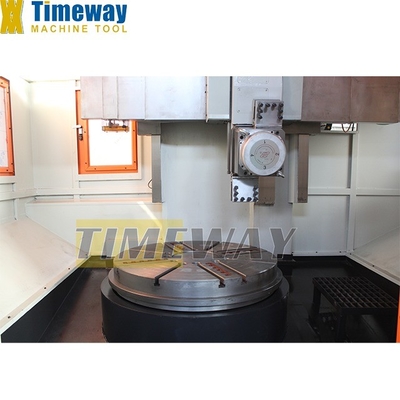 Máquina de torneamento vertical CNC de alta velocidade de mandíbula única com mesa redonda