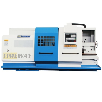 Máquina de torneamento CNC de cama plana de precisão com controlador CNC FANUC e viagem de 570 mm