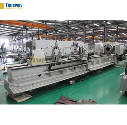 Torno horizontal de trabalho pesado métrico 120 espinha cónica 660mm Max. Balanço sobre deslizamento cruzado