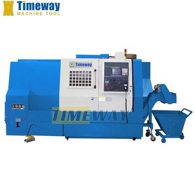 Lojas de reparação de máquinas Máquina de torno inclinada com furo de fuso de 62 mm e cauda hidráulica