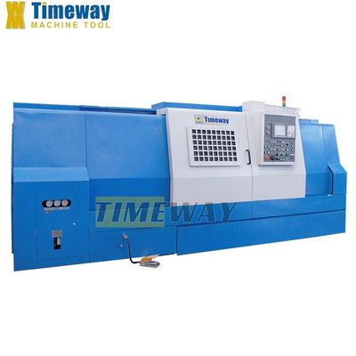 Lojas de reparação de máquinas Máquina de torno inclinada com furo de fuso de 62 mm e cauda hidráulica
