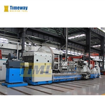 Máquina de torneamento horizontal de metais de alta produtividade com grande capacidade de peça