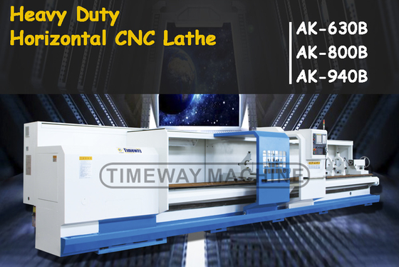 Máquina de torno horizontal CNC de trabalho pesado AK-940B para metal com potência de motor de fuso de 11kW