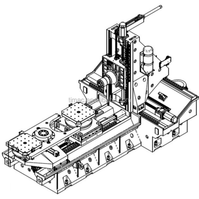Tabela de troca CNC Horizontal Boring Machine Center com 500 6000 r.p.m. Velocidade do fuso