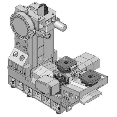 Centro de máquinas CNC horizontal com centro de usinagem de mesa de câmbio 7.5/11kw