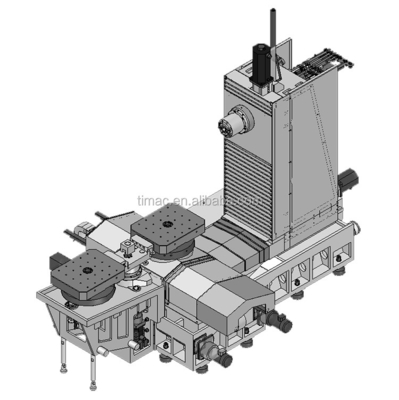 Centro de máquinas CNC horizontal com centro de usinagem de mesa de câmbio 7.5/11kw