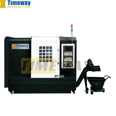 Leito inclinado horizontal Torno CNC AK-40P 3000x1545x1720mm Fuso de torneamento