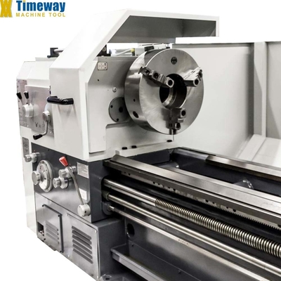 AL-1000 Máquina de torno horizontal de trabalho pesado para metal com perfuração óptima do fuso 100 mm