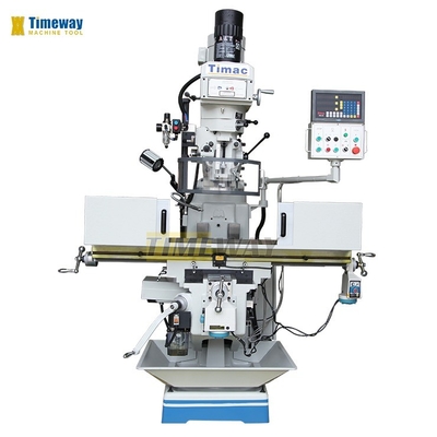 Máquina de fresagem de torreta M300A com 380mm Table Travel Z e 127mm Spindle Quill Travel