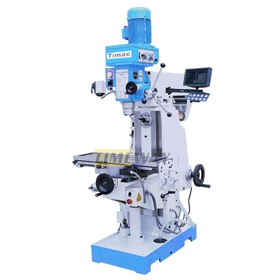 Máquina de fresagem de perfuração vertical opcional com 400 mm de movimento da mesa e velocidade variável