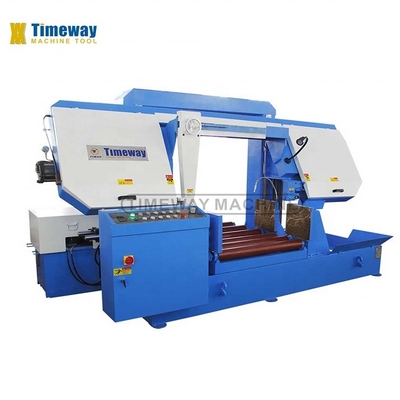 0.75kw Motor hidráulico semiautomático de coluna dupla Serradora de banda para corte de precisão