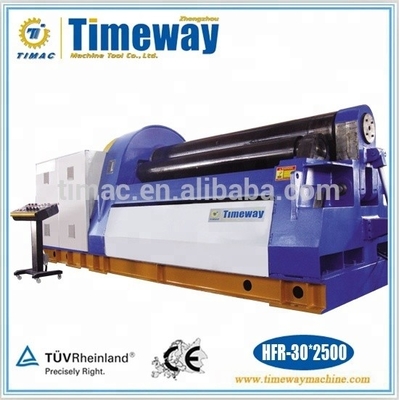 Máquina de rolamento de placas de quatro rolos HFR-30*2500 com pré-dobragem e espessura máxima de 30 mm