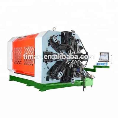 Máquina de moldagem de molas de bobina CNC universal de 12 eixos, sem camadas, com rotação de fio