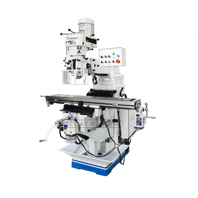 3.75kW Spindle Motor Power Turret Vertical Miller cabeça giratória máquina de fresagem para o seu