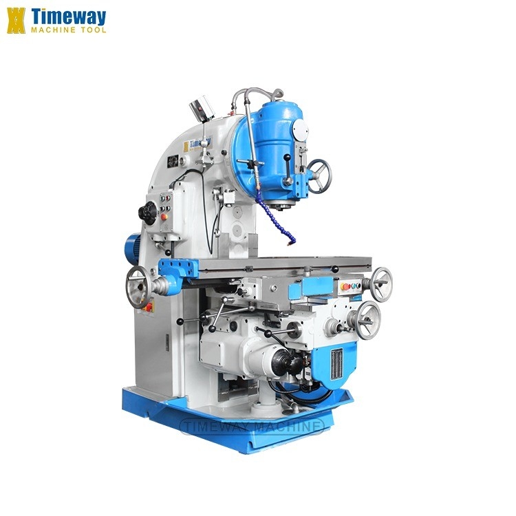 Máquina de fresagem vertical de joelho de 320 mm com cabeça de fuso de ± 30°