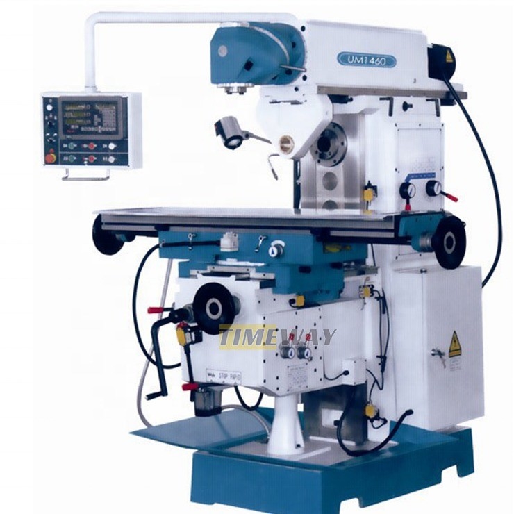 Máquina de fresagem de tipo de joelho universal 2220x1660x2020 Modelo e Turret com cabeça giratória