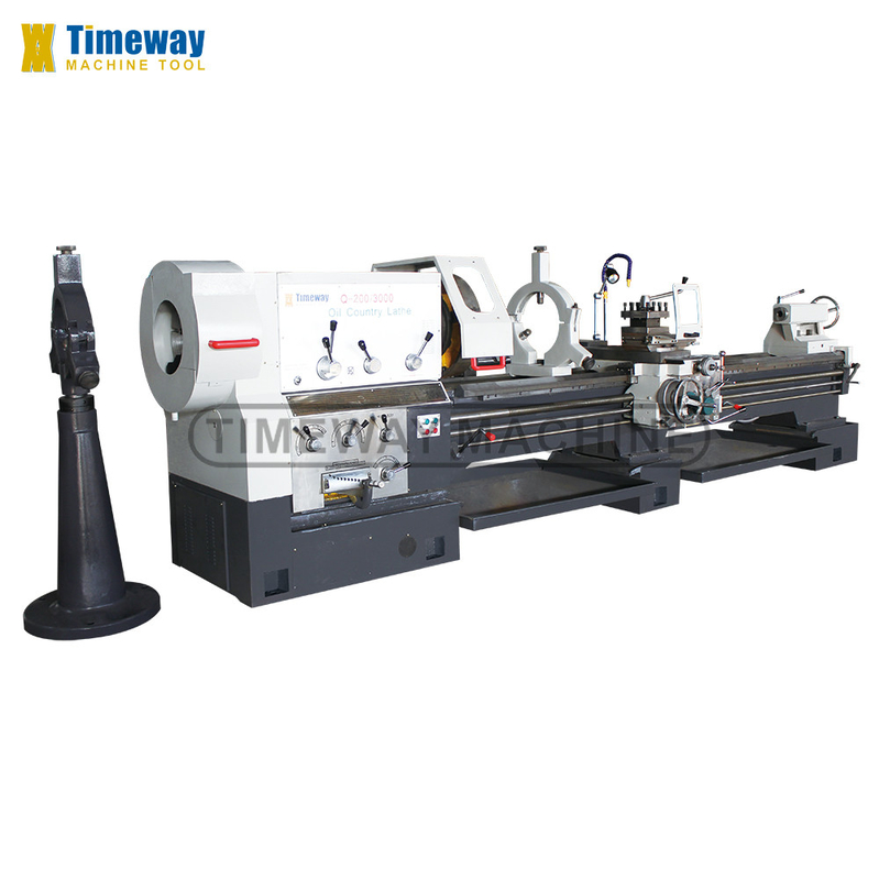 Torno de rosca de tubos de mineração de energia Q-200 550 mm Largura do leito para processo de rosca suave
