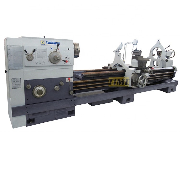 Torno horizontal de trabalho pesado métrico 120 espinha cónica 660mm Max. Balanço sobre deslizamento cruzado