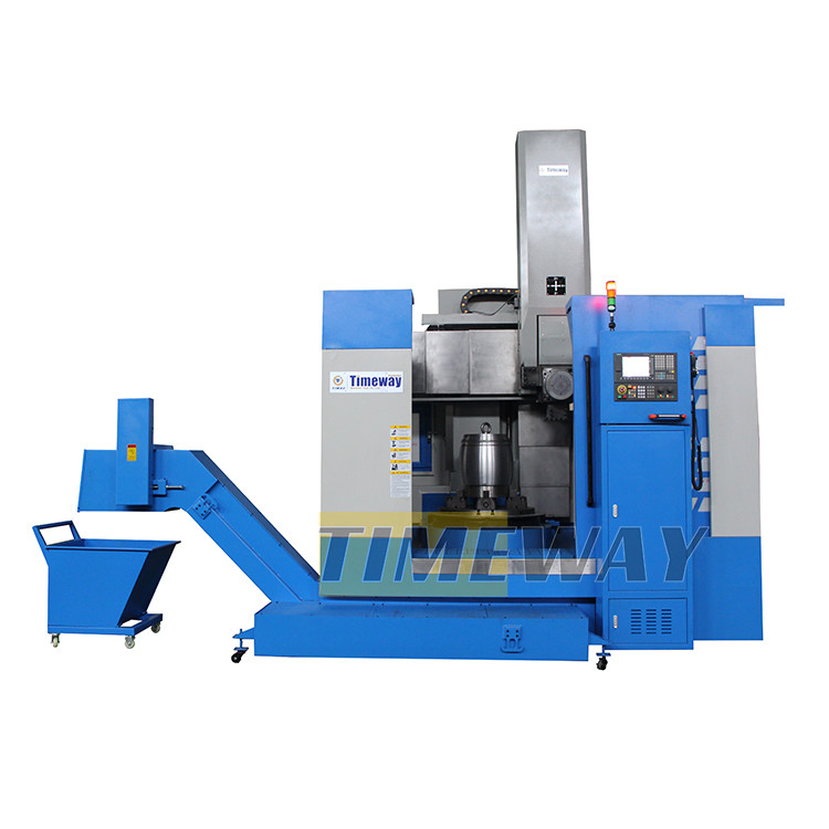 Máquina de torneamento vertical de coluna única CNC da série VLK para usinagem precisa de dois eixos