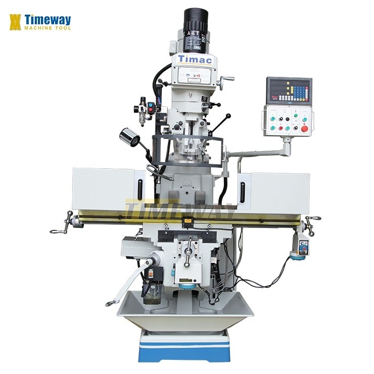 Máquina de fresagem de torreta M300A com 380mm Table Travel Z e 127mm Spindle Quill Travel