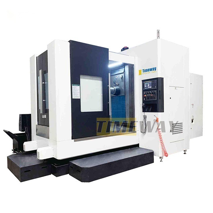 Máquina de fresagem CNC horizontal para componentes metálicos Centro de usinagem de produção