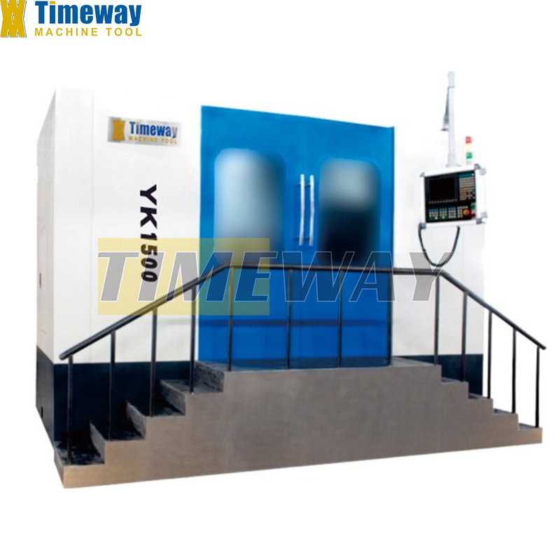Máquina de desburo de engrenagens CNC de potência YK1500 para camfering de engrenagens de disco 18000 KG peso